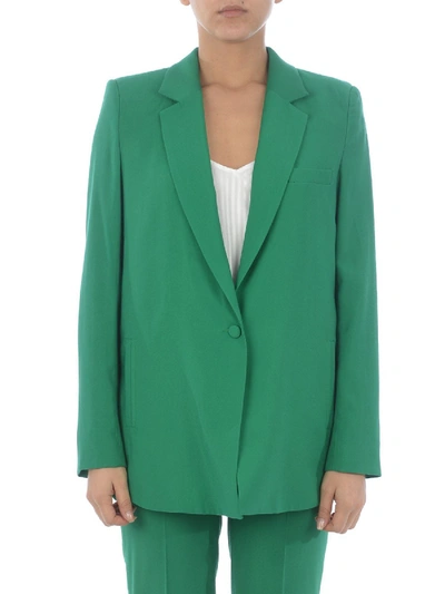 Shop Federica Tosi Oversized Blazer Jacket In Green