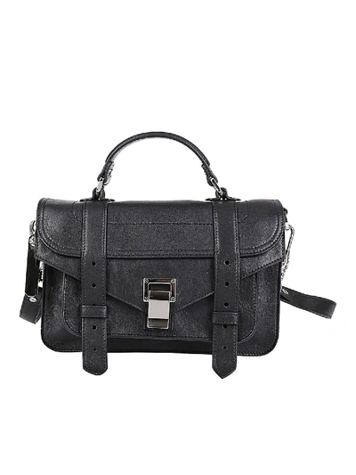 Shop Proenza Schouler Ps 1 Tiny Bag In Black