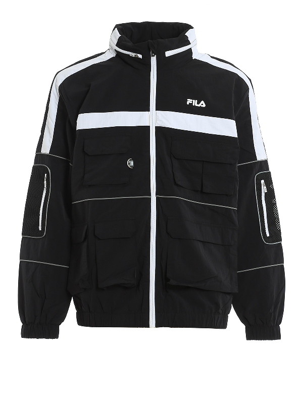 black and white fila jacket