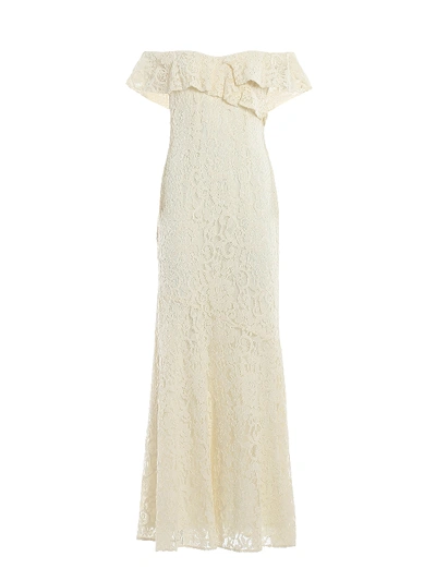 Shop Polo Ralph Lauren Lace Maxi Dress In White