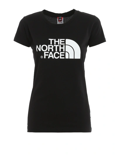 Shop The North Face Logo Print Jersey T-shirt In Black