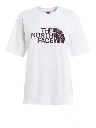 Shop The North Face Patterned Logo Print Jersey T-shirt In White