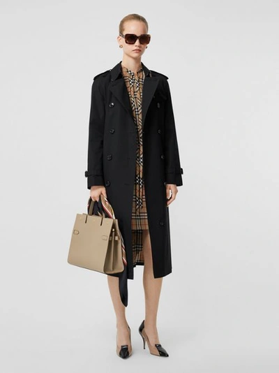 Shop Burberry Long Waterloo Heritage Trench Coat In Black