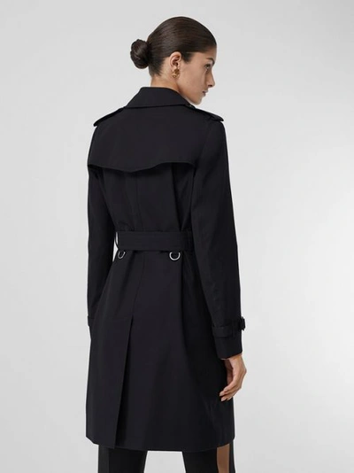 Shop Burberry The Midlength Kensington Heritage Trench Coat In Midnight