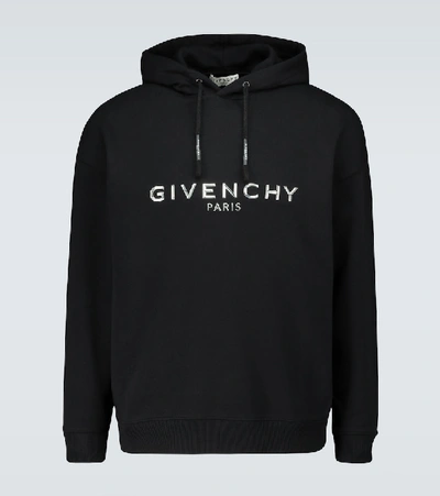 Shop Givenchy Hooded Sweatshirt With Logo In Black
