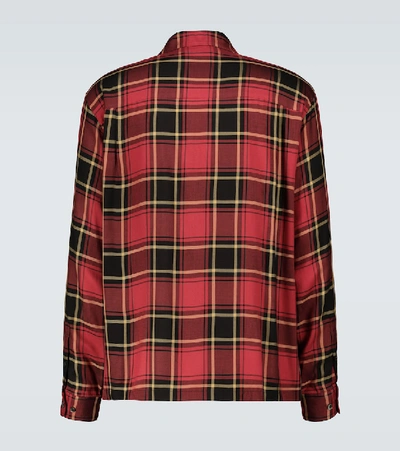 Shop Undercover Checked Long-sleeved Shirt In Red