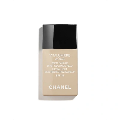 Shop Chanel 21 Beige Vitalumière Aqua Ultra-light Skin Perfecting Makeup Spf 15 30ml