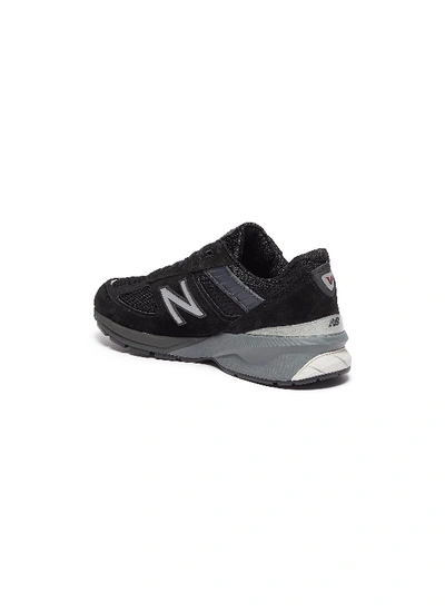 Shop New Balance 'evergreen' Patchwork Contrast Sole Sneakers In Black