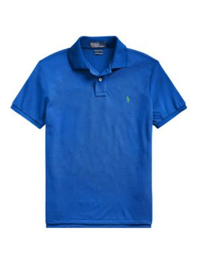 Shop Polo Ralph Lauren Earth Recycled Polo Shirt In Pacific Royal Blue