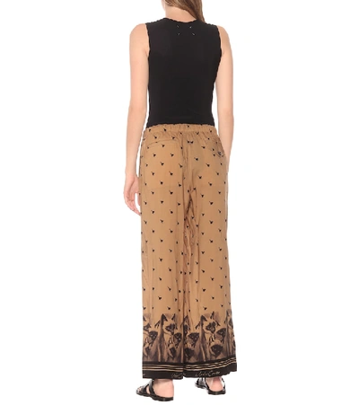 Shop Undercover Printed Drawstring Pants In Brown