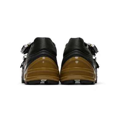 Shop Alyx 1017  9sm Black And Brown Buckle Sandals In Blk0001-bla