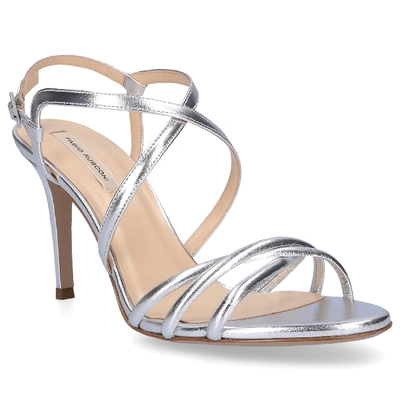 Shop Fabio Rusconi Strappy Sandals Mandela In Silver