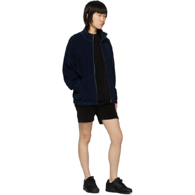 Shop 032c Navy Terry Logo Track Jacket In Blue