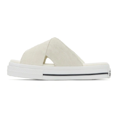 Shop Converse Off-white One Star Criss Cross Sandals In Egret