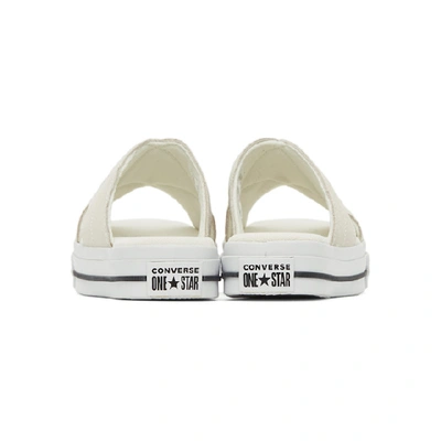 Shop Converse Off-white One Star Criss Cross Sandals In Egret