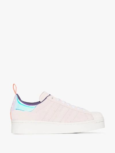 Shop Adidas Originals X Girls Are Awesome Pink Superstar Bold Suede Sneakers