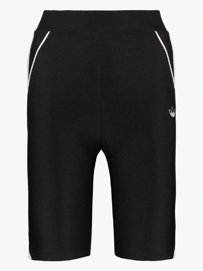 Shop Adidas Originals Logo Cycling Shorts In Black