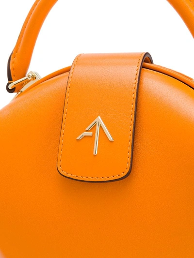 Shop Manu Atelier Demi Tote Bag In Orange