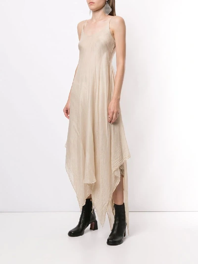 Shop Marc Le Bihan Crinkled Flared Dress In Neutrals