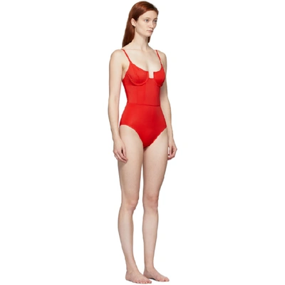 Shop Solid & Striped Red 'the Veronica' One-piece Swimsuit In 1512 Ruby