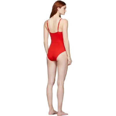 Shop Solid & Striped Red 'the Veronica' One-piece Swimsuit In 1512 Ruby