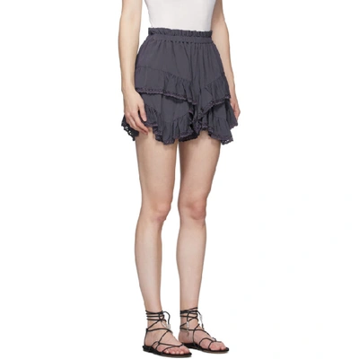 Shop Isabel Marant Black Leocadia Shorts In 30fn Night