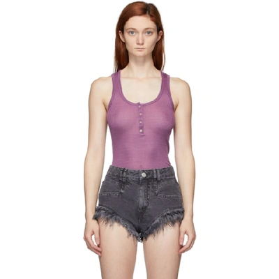 Shop Isabel Marant Purple Louisali Tank Top In 86vi Violet