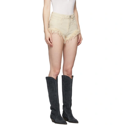 Shop Isabel Marant Off-white Eneida Shorts In 23ec Ecru