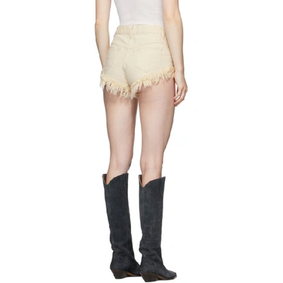 Shop Isabel Marant Off-white Eneida Shorts In 23ec Ecru