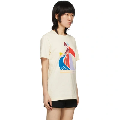 Shop Lanvin Off-white Mother And Child T-shirt In 02 Ecru