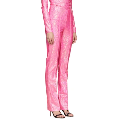 Shop Saks Potts Pink Shimmer Lissi Pants In Fluo Pink