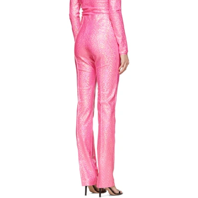 Shop Saks Potts Pink Shimmer Lissi Pants In Fluo Pink