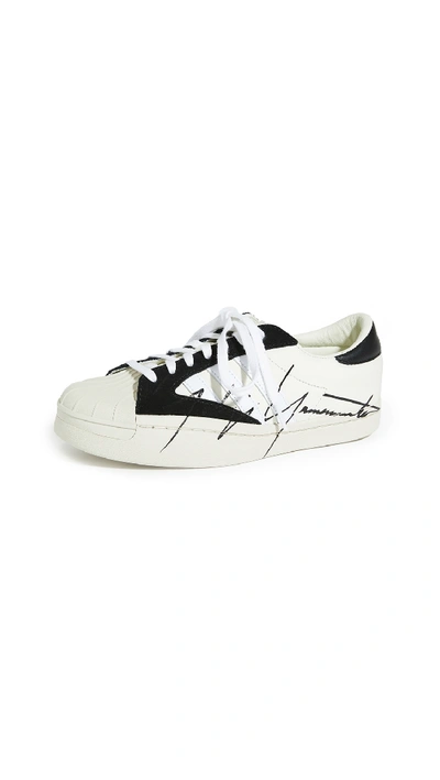 Shop Y-3 Yohji Star Sneakers In Offwhite/black/ecru