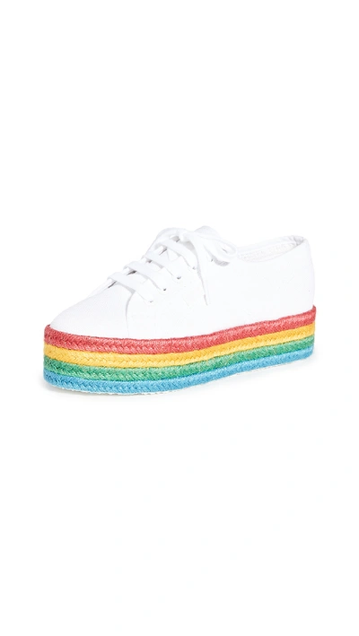 Shop Superga 2790 Cotcoloropew Sneakers In Rainbow