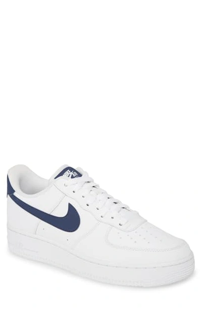 Shop Nike Air Force 1 '07 1 Sneaker In White/ Midnight Navy