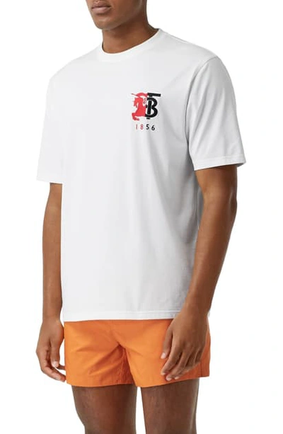 Shop Burberry Logo Graphic Tee In White