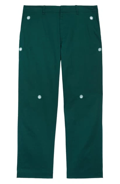 Shop Craig Green Embroidered Mirror Detail Trousers In Green