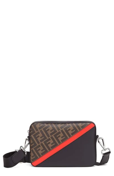 Shop Fendi Ff Camera Case In Brown