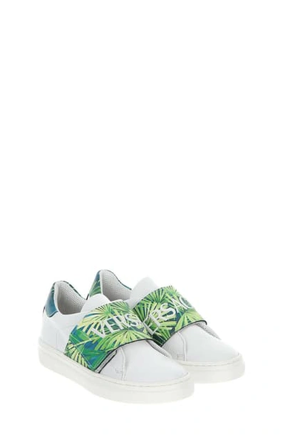Shop Versace Flash Sneaker In White/ Green