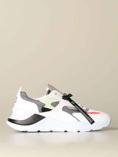 Shop D.a.t.e. Sneakers Sneakers Escape  In Ristop And Suede Leather In White