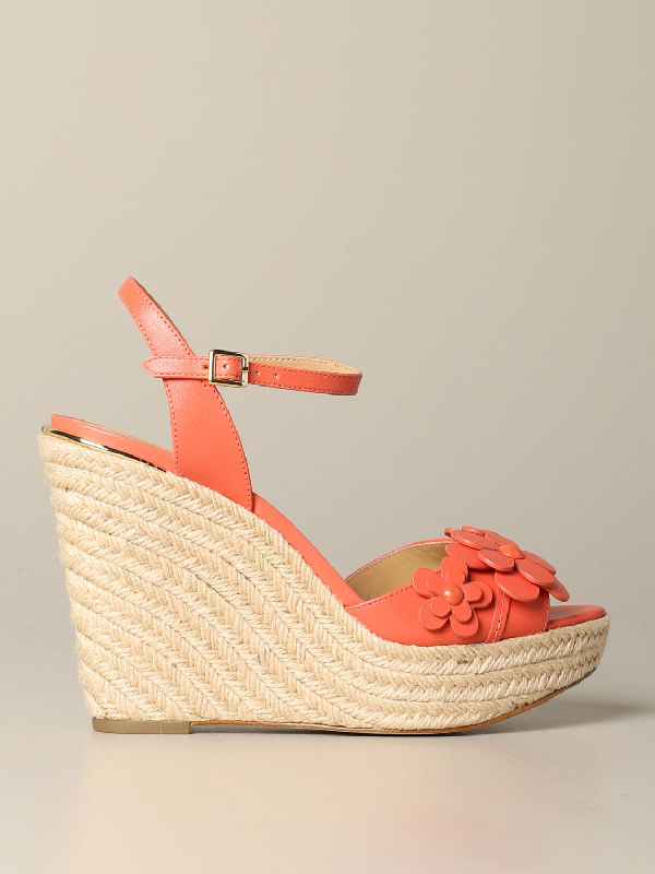 michael kors red high heel shoes