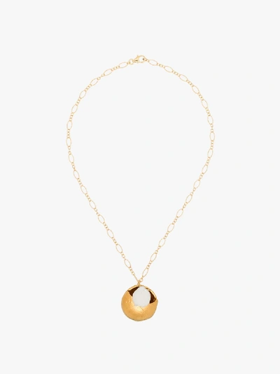 Shop Alighieri Gold-plated The Jaja Pearl Necklace
