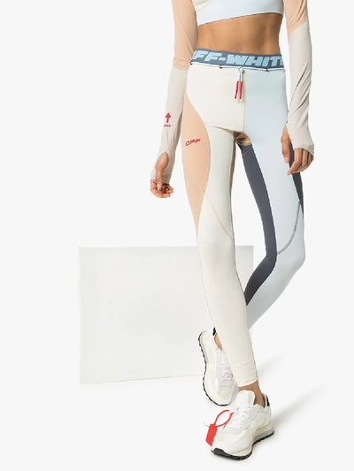 Shop Off-white Leggings In Colour-block-optik In Neutrals