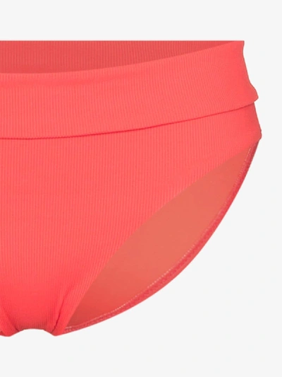Melissa Odabash Brussels Fold-over Low-rise Bikini Briefs In Orange