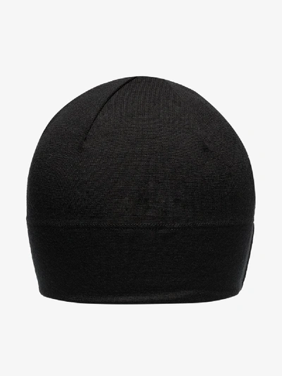 Shop Arc'teryx Black Rho Stretch Wool Beanie Hat