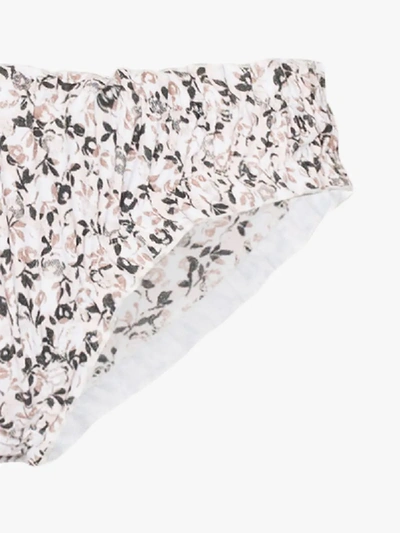 Shop Juillet Chloe Floral Print Bikini Bottoms In White