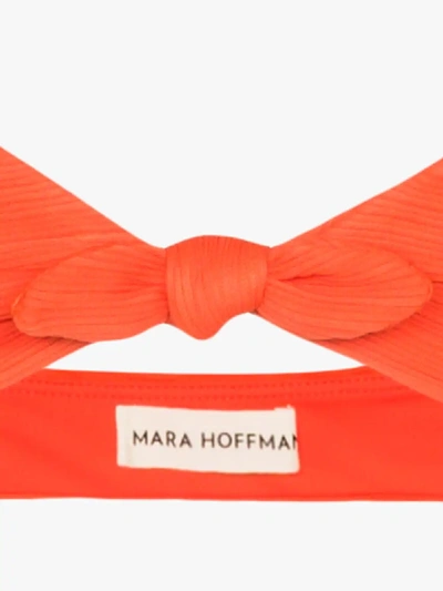 Shop Mara Hoffman Carla Tie Front Bikini Top In Orange