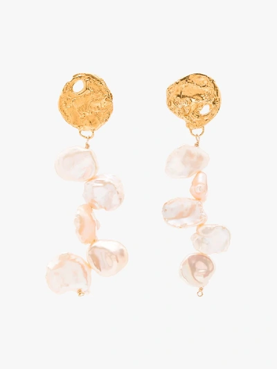 Shop Alighieri Gold-plated La Jetee Pearl Earrings