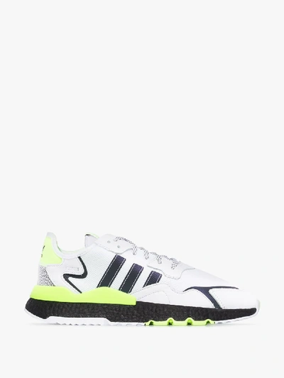 Shop Adidas Originals Multicoloured Nite Jogger Sneakers In White
