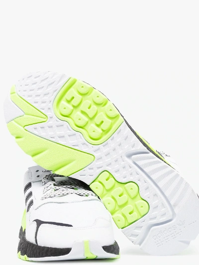 Shop Adidas Originals Multicoloured Nite Jogger Sneakers In White